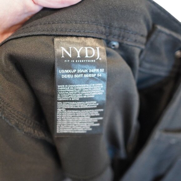NYDJ Curves 360‎ Slim Straight Ankle Jeans Black Size 20 - Picture 8 of 9
